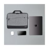 Zg Store Unicity Eco MCE-1112 Çevre Dostu Laptop Çantası, Ykk Fermuarlı Çantası, MacBook Air/pro ile Uyumlu Bilgisayar Çantası, Erkek Kadın 14.1 Inç Notebook El Çantası, Gri