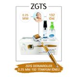 Zgts Dermaroller 0.25mm Dezenfektan Hediye 192 Titanyum Iğneli Gold Derma Roller