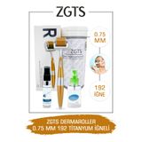 Zgts Dermaroller 0.75mm Dezenfektan Hediye 192 Titanyum Iğneli Gold Derma Roller