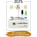 Zgts Gold Line Zgts Dermaroller - 2,00 mm Ölçü - 192 Titanyum İğneli - Saç Sakal Yüz ve Cilt Bakım Derma Roller