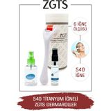 Zgts Red Dermaroller Ultra Titanyum 540 Iğneli Derma Roller - Beyaz - 1.50 mm