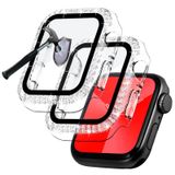 ZhaoJum Apple Watch Series 7 Ekran Koruyucu 45 mm Kılıf ve iWatch Bling Kapakları Elmas Tampon Aksesuarları Yedek (2'li Paket - Şeffaf)