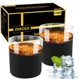 ZHFCGO Gerek Yok Buz Viski Bardakları seti 2PCS-Dondurulmuş Jel Bardaklar 9.5oz Erkekler/Baba Hediyeleri için Emeklilik Hediyeleri