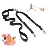 Zhilishu Çift Köpek Tasması, Köpekler için Çift Tasma 360° Dolanmaz İki Köpek Tasma Ayarlanabilir Dolaşmayan Çift Tasma Küçük Orta Büyük Köpekler için Yürüyüş Eğitimi (Siyah)