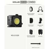 Zhiyun Molus X200 COB Combo Paket 200W Taşınabilir LED Video Işığı - Siyah