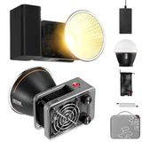 ZHIYUN MOLUS X60 COMBO COB LED Video Işığı 60W İki Renkli 2700-6500K Difüzörlü APP Kontrolünü Destekler Bir Pil