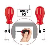 ZHL Tools 2'litopaç Tornavida Seti: Avuçiçi Mini Yıldız ve Düz Uçlu Kısa Şaft Ufak Vidalama Anahtarı - Gri