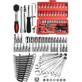 ZHL Tools Zhltools 58 Parça Set 46 Parça Lokma Takımı Otomatik Cırcır 1/4 12 Parça Kombine Açık Ağız Yıldız Anahtar Takımı - Siyah
