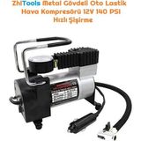 ZHL Tools Zhltools Metal Gövdeli Oto Lastik Hava Kompresörü 12V 140 Psı Hızlı Şişirme