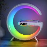 Zhltools 15W Kablosuz Şarj Standlı Bluetooth Hoparlör Rgb Gece Lambası - Beyaz