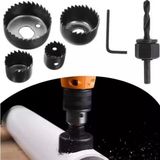 Zhltools 6 Parça Demir Ahşap Alçıpan Delme Buat Açma Seti - Siyah