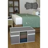 Zhltools Mega Boy Pencereli Hurç Çok Amaçlı Düzenleyici Saklama Kutusu 40X40X75 cm - Gri - 1 Adet
