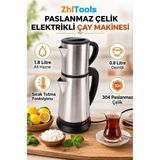 Zhltools Paslanmaz Çelik Elektrikli Çay Makinesi - Gümüş