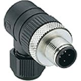 Zhong M12PG-4D1 ,M12/4-PIN Açılı Erkek Soket - 0 - Siyah