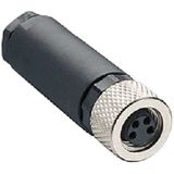 Zhong M8PG-4A ,m8/4-Pin Düz Dişi Soket - 0 - Siyah