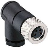 Zhong M8PG-4D ,m8/4-Pin Açılı Dişi Soket - 0 - Siyah