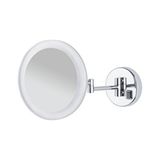 Zhr Kristal Paslanmaz LED Işıklı Makyaj Aynası - Gümüş