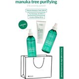 ziaja Manuka Akneli Cilt 3'lü Yağlı ve Karma Cilt Bakım Kiti (Temizleme Jeli + Tonik + Peeling)