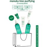 Ziaja Manuka Yağlı & Karma Cilt 4'lü Bakım Seti - Gözenek Sıkılaştırıcı Tonik + Temizleme Jeli + Normalleştirici Gündüz Kremi + Badem Asitli Gece Kremi + Arındırıcı Peeling
