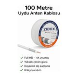 Zibox 100 Metre Rg6-U6 Uydu Anten Kablosu Kolay Kurulum ve Dayanıklı Tasarım ile Birinci Kalite