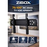 Zibox 75-100 Inç Tv Duvar Askı Aparatı Tüm Tv'ler ile Uyumlu