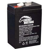 Zibox Energy Mustang 6 Volt 4 Amper Kuru Işıldak Aküsü (70x48x101 Mm)