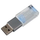 Zibox Faster 128 GB Mimi Serisi USB 3.0 Yüksek Hızlı Mavi Işıklı Metal Flash Bellek - 256 GB - Siyah