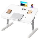 Zibox Sunup SN-29697 Çok Fonksiyonlu Katlanabilir Yatak Koltuk Laptop Masası Yükseklik ve Açı Ayarlı Beyaz 60X40CM - Siyah