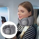 Zibox Sunup SN-29979 Taşınabilir Şişme Seyahat Boyun Yastığı - Siyah