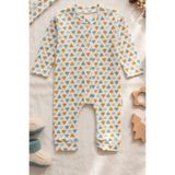 Zıbzıb baby %100 Pamuk Yenidoğan Baskılı Çıtçıtlı Bebek Tulum Hastane Çıkışı Bebek Kıyafeti