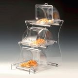 Zicco Polikarbon Fanuslu Akrilik Standlı 3 Katlı GN 1/2 30x58x72 cm Teşhir Standı