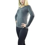Zidan Life Zidan K-101 V Yaka Kadın Antrasit Uzun Kol Sweatshirt