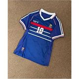 Zidane 1998 Dünya Kupası Efsane Yakalı Retro Forma / 98 France Zidane Jersey - Çok Renkli - 2XL