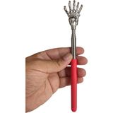 Zidao Store Teleskopik Sırt Kaşıyıcı 21-57 cm Masaj Aparatı Silikon Tutma Metal Parmak Başlık Masaj Aleti - Kırmızı