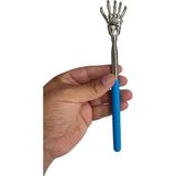 Zidao Store Teleskopik Sırt Kaşıyıcı 21-57 cm Masaj Aparatı Silikon Tutma Metal Parmak Başlık Masaj Aleti - Mavi