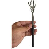 Zidao Store Teleskopik Sırt Kaşıyıcı 21-57 cm Masaj Aparatı Silikon Tutma Metal Parmak Başlık Masaj Aleti - Siyah