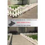 ZiDi Plastik Dekoratif Plastik Alan Oluşturma ve Bahçe Çiti 1 ADET ÇİT (Y: 32 CM / G: 55 CM) SERT ZEMİN AYAKLI