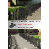 ZiDi Plastik Dekoratif Plastik Alan Oluşturma ve Bahçe Çiti 1 ADET ÇİT (Y: 50 CM / G: 55 CM) SERT ZEMİN AYAKLI