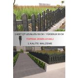 ZiDi Plastik Dekoratif Plastik Bahçe ve Peyzaj Çiti 1 ADET ÇİT (Y: 50 CM / G: 55 CM) TOPRAK AYAKLI
