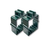 Zidi Plastik Panel Çit 50x50 MM Profil Kelepçe (386 Adet) (Yeşil)