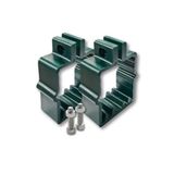 Zidi Plastik Panel Çit 50x50 MM Profil Kelepçe - Somun + Cıvatalı (386 Adet) (Yeşil)