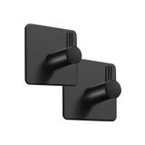 Zift Unique 2 Adet Paslanmaz Çelik Siyah Banyo Askısı / Bornoz Askısı / Havlu Askısı / Havluluk /paslanmaz Hooks