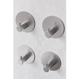 Zift Unique 4 Adet Oval Paslanmaz Çelik Banyo Askısı/bornoz Askısı / Havlu Askısı/ Lif Askı /havluluk Çok Amaçlı