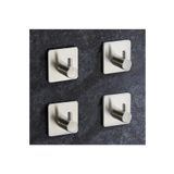 Zift Unique 4 Adet Paslanmaz Çelik Banyo Askısı / Bornoz Askısı / Havlu Askısı / Havluluk / Askılık