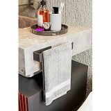 Zift Unique Paslanmaz Çelik Mat Siyah Havlu Askısı - Yapışkanlı Havluluk - Banyo & Lavabo Havlu Tutacağı - STİLO