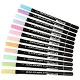 ZIG Art and Graphic Twin Marker-Set, Pastellfarben, 12 Stück