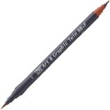 Zig Art Graphic Twin Rb+f TUT-95 72 Brown Çift Uçlu Çizim Kalemi