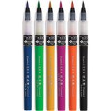 Zig Cambio Tambien Pen Set B - 6 Renk Fırça Uçlu Kalem