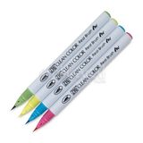 Zig Clean Color Gerçek Fırça Fırça Uçlu Marker Kalem 4'lü Pop Colors - Renkli
