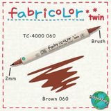 Zig Fabricolor Twin Brush Brown Kumaş Boyama Kalemi